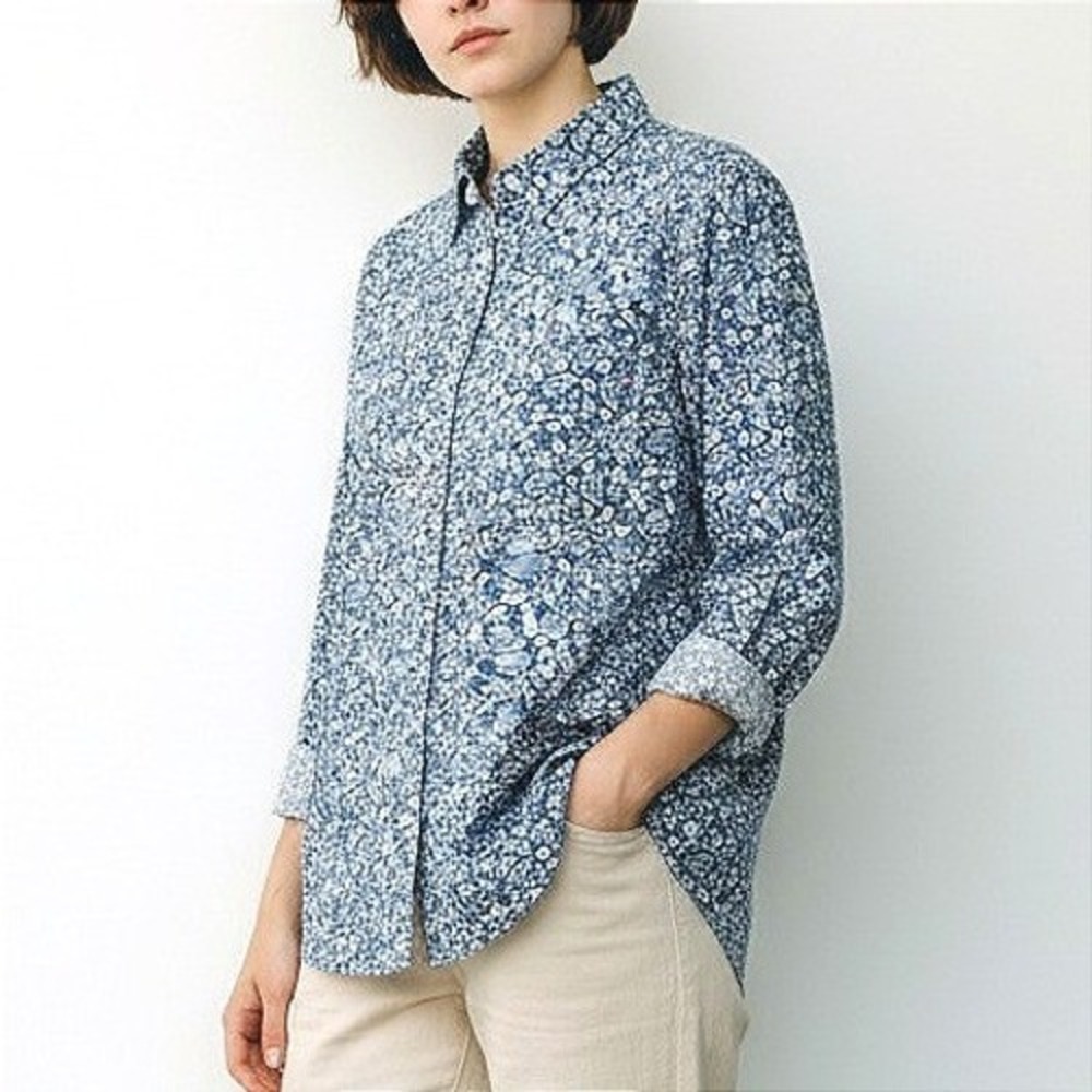 Tommy Hilfiger Womens Navy Blue Paisley Floral Roll Tab Button Down Shirt XL